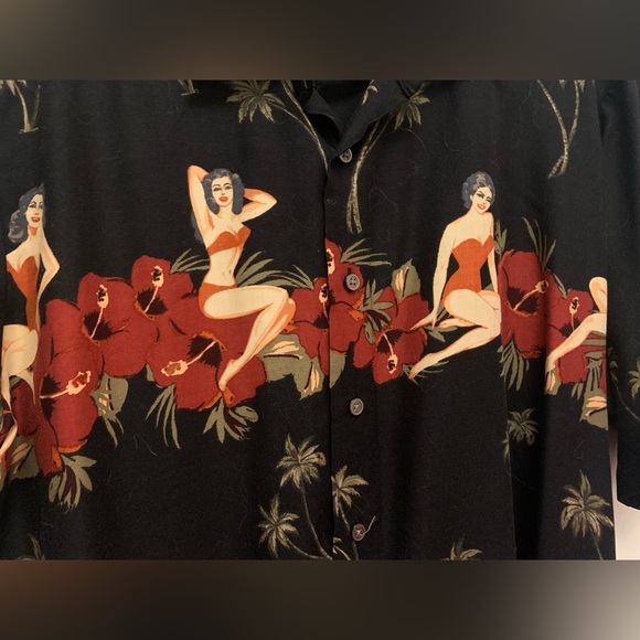 Men’s Hawaiian Summer Shirt with Pin-up Girls - Picture 4 of 4